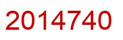 Number 2014740 red image
