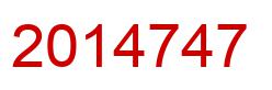 Number 2014747 red image