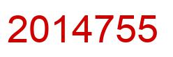Number 2014755 red image