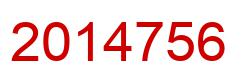 Number 2014756 red image