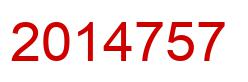 Number 2014757 red image