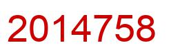 Number 2014758 red image