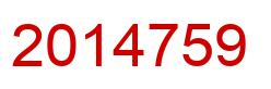 Number 2014759 red image