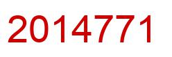 Number 2014771 red image
