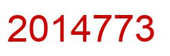 Number 2014773 red image