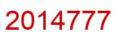 Number 2014777 red image