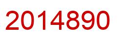 Number 2014890 red image
