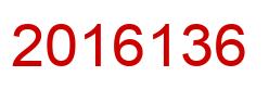 Number 2016136 red image