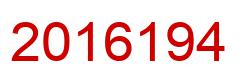 Number 2016194 red image