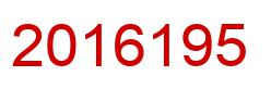 Number 2016195 red image