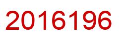 Number 2016196 red image