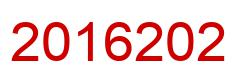 Number 2016202 red image