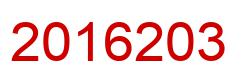 Number 2016203 red image