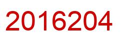 Number 2016204 red image