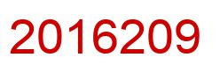 Number 2016209 red image