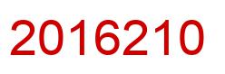 Number 2016210 red image