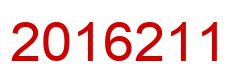 Number 2016211 red image