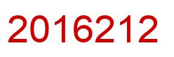 Number 2016212 red image