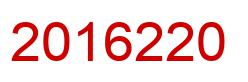 Number 2016220 red image
