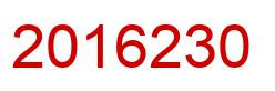Number 2016230 red image
