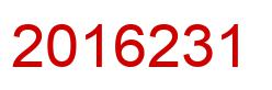 Number 2016231 red image