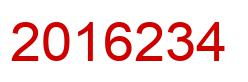 Number 2016234 red image