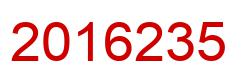 Number 2016235 red image
