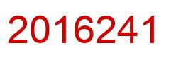 Number 2016241 red image