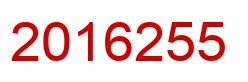Number 2016255 red image