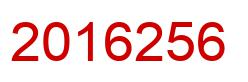 Number 2016256 red image