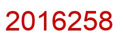 Number 2016258 red image