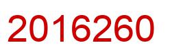 Number 2016260 red image