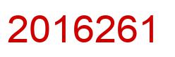Number 2016261 red image