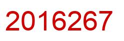 Number 2016267 red image