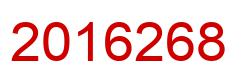 Number 2016268 red image