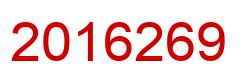 Number 2016269 red image