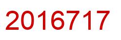 Number 2016717 red image