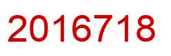 Number 2016718 red image