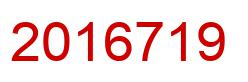 Number 2016719 red image