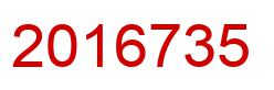Number 2016735 red image