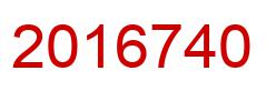 Number 2016740 red image