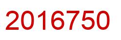 Number 2016750 red image
