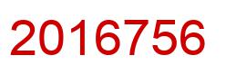 Number 2016756 red image