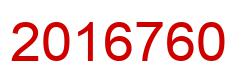 Number 2016760 red image