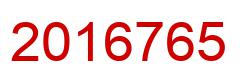 Number 2016765 red image