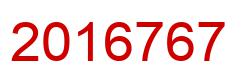Number 2016767 red image