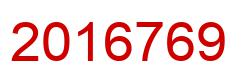 Number 2016769 red image
