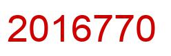 Number 2016770 red image