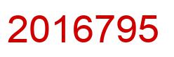Number 2016795 red image