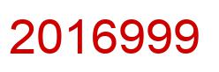 Number 2016999 red image